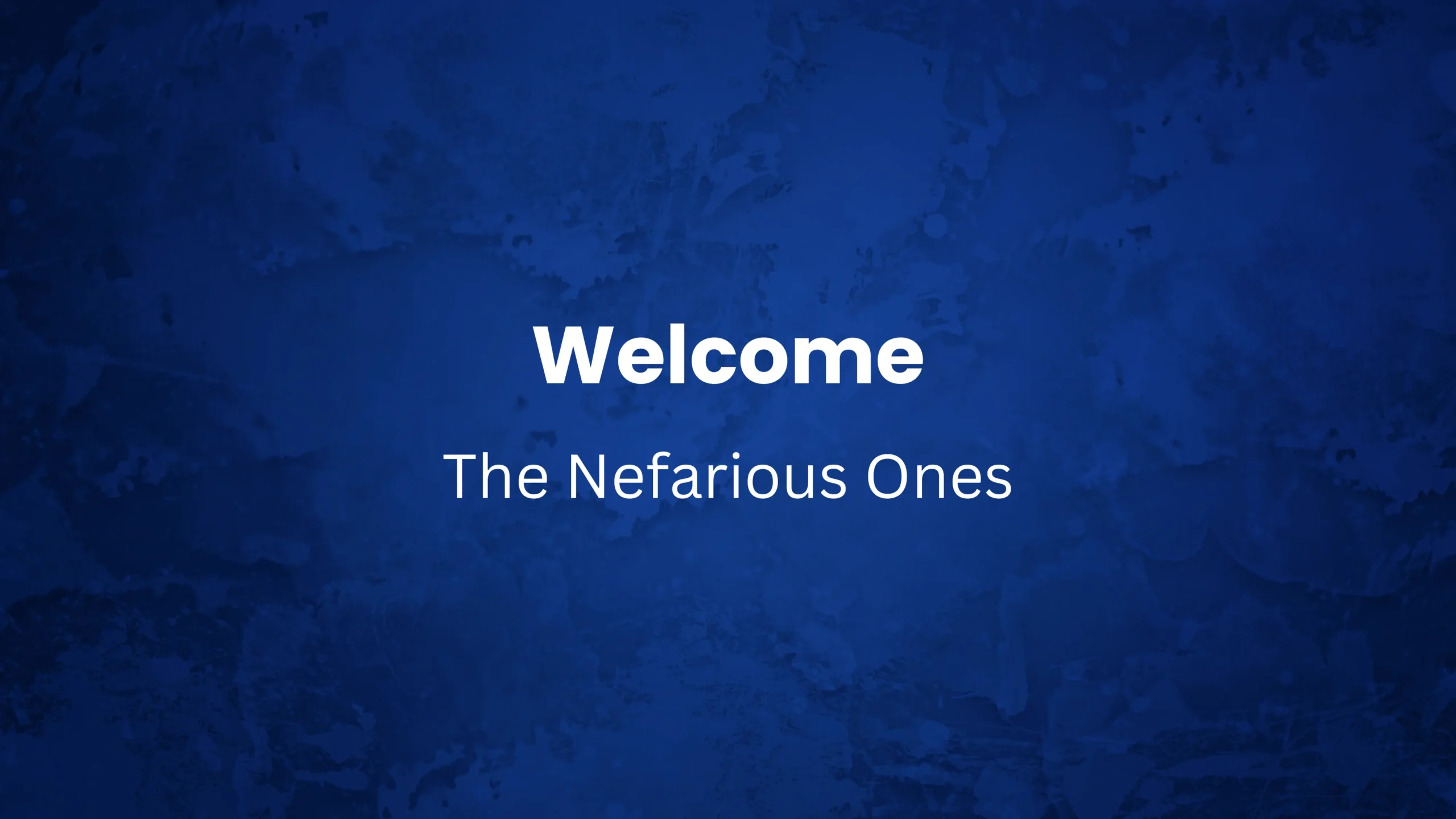 Welcome to The Nefarious Ones by Rena Aliston